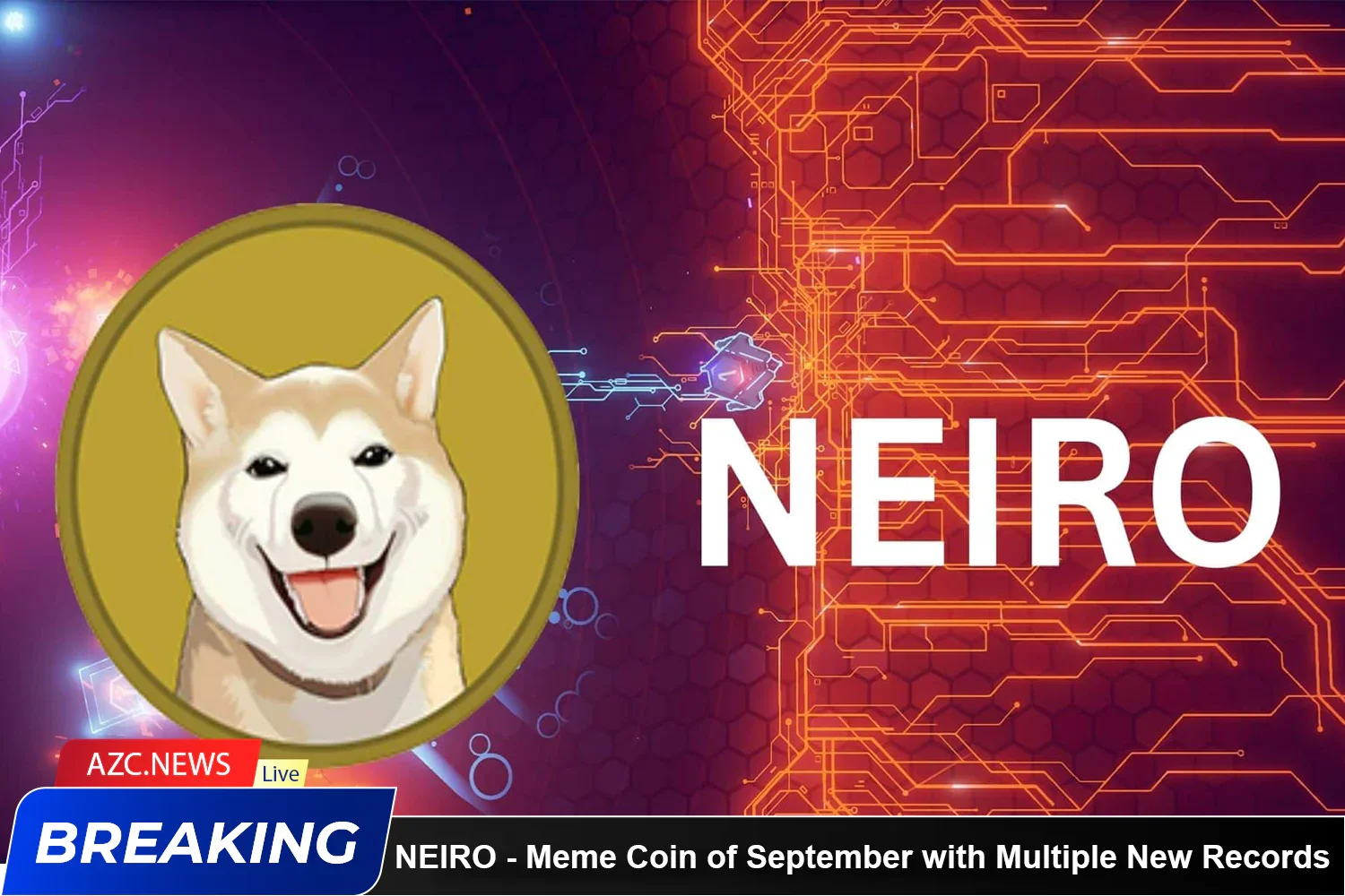 Neiro news broadcast graphic.