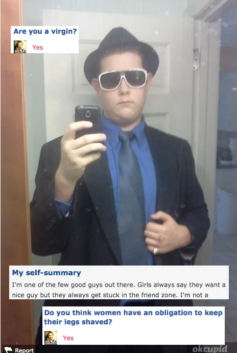 An OkCupid profile that became emblematic of the 'Nice Guy' online dating archetype.