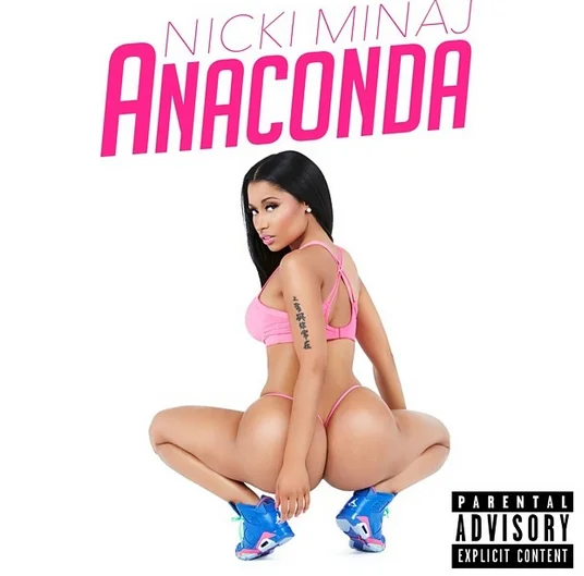 A Twitter reaction to the Anaconda music video pairs the tweet with the Surprised Patrick meme.