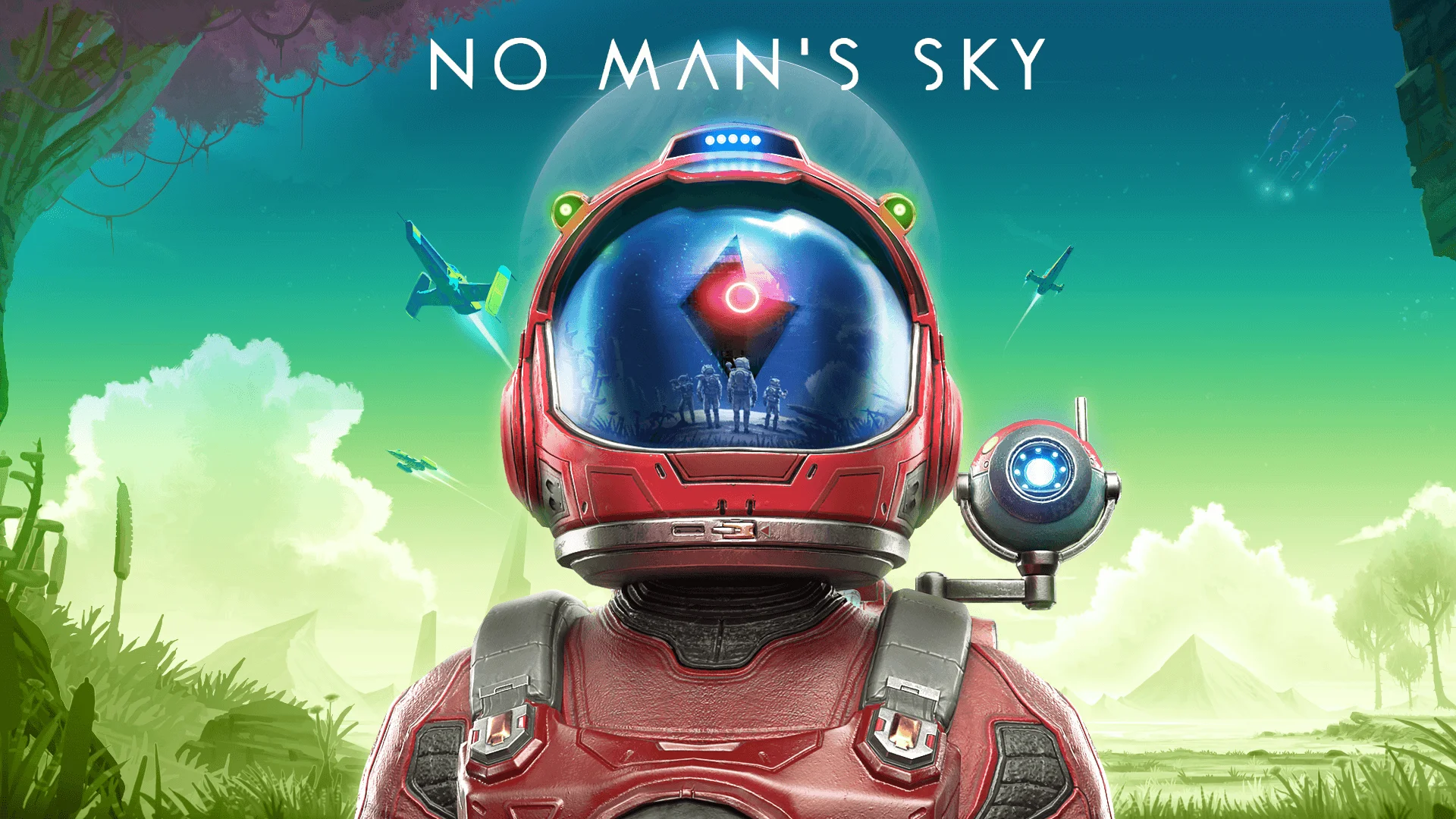 Official cover art for Hello Games' No Man's Sky, the space exploration game at the center of the meme.