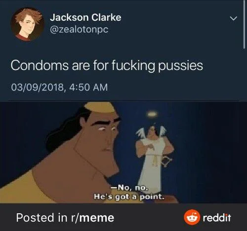 Jackson Clarke tweet with reaction meme.