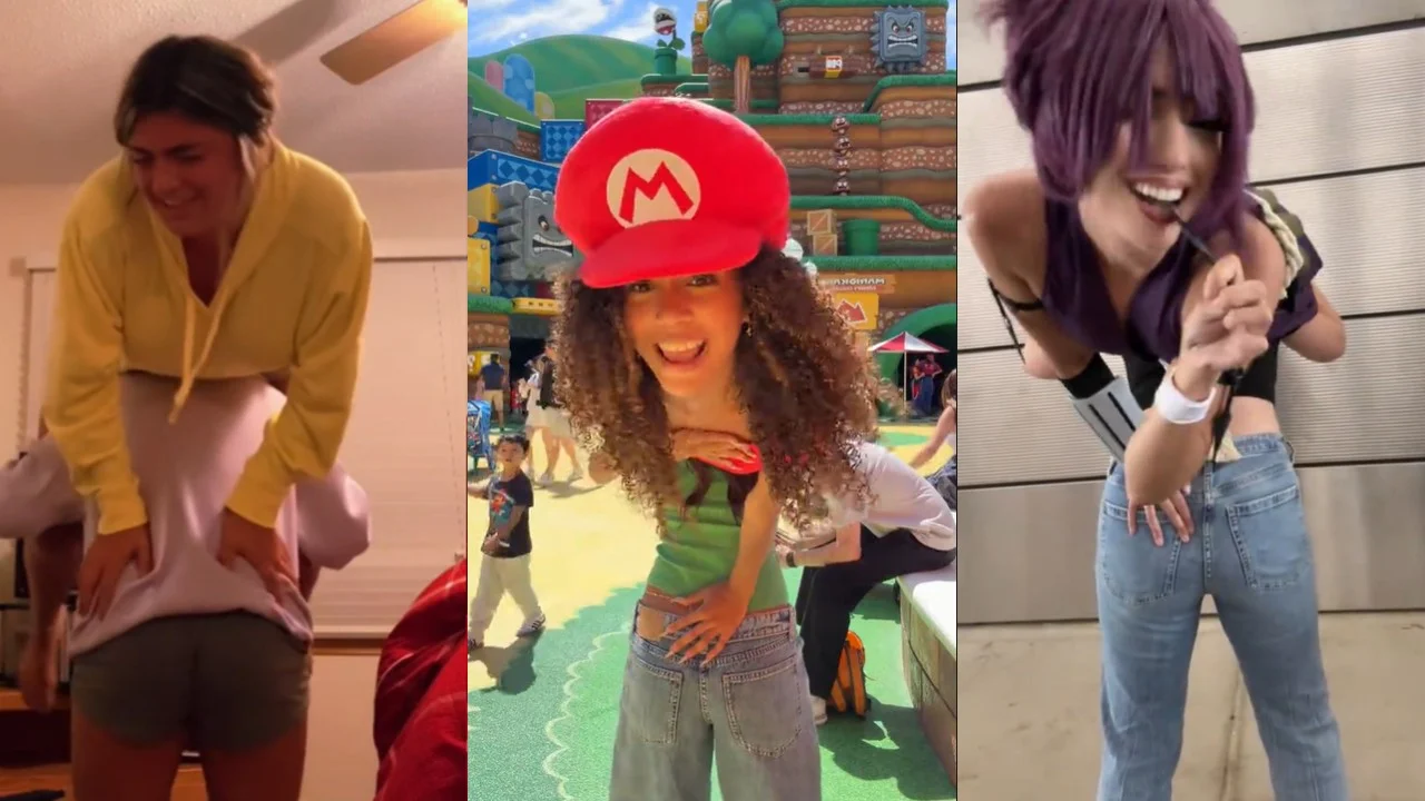A collage of TikTok creators participating in the 'No Type Challenge,' a viral trend where users show off their personality and style to Rico Nasty's 'No Type Beat.'