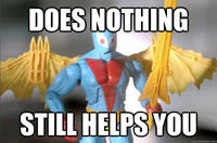 Advice animal meme about figure helping despite nothing.