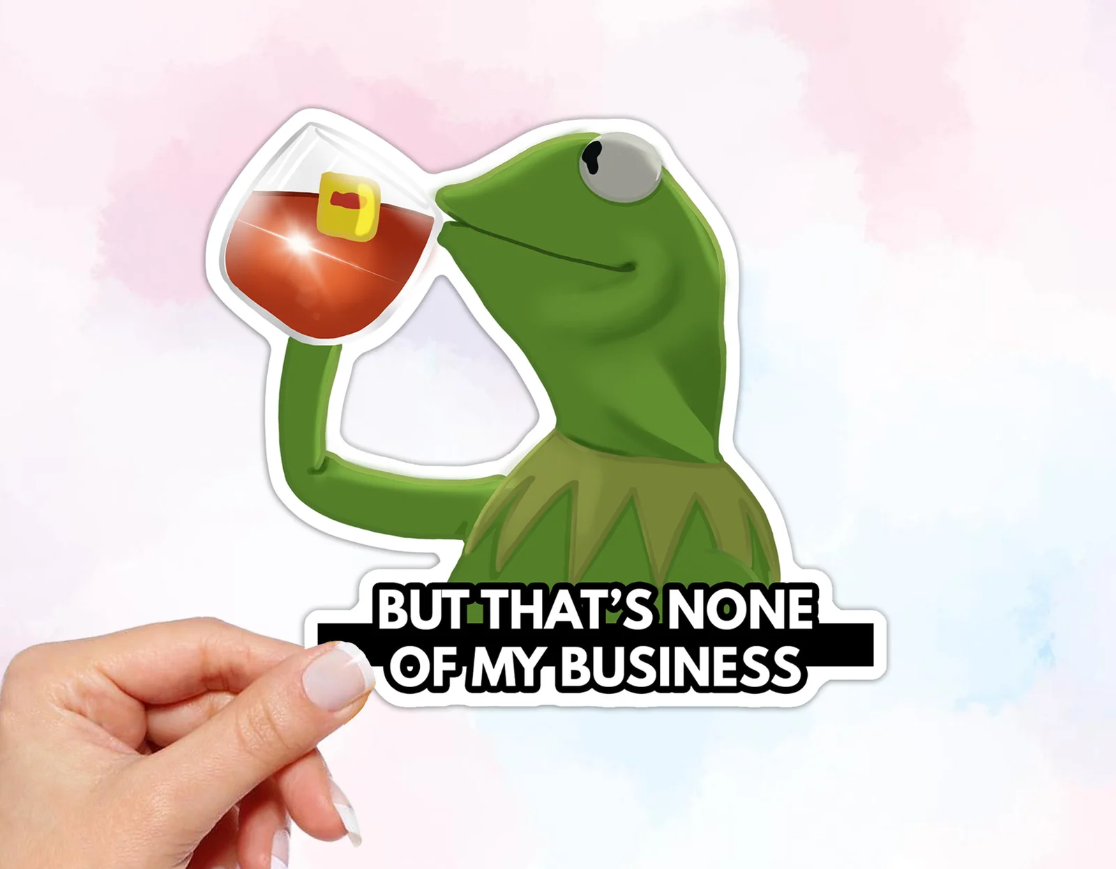 Kermit sticker merchandise of meme.
