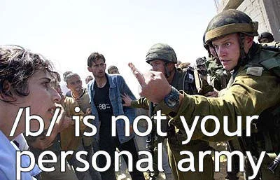 Military personnel with meme text overlay.