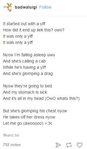 The Killers parody with furry language remix.