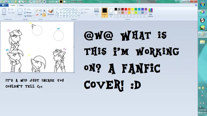 MS Paint fan art with OwO-style emoticon.