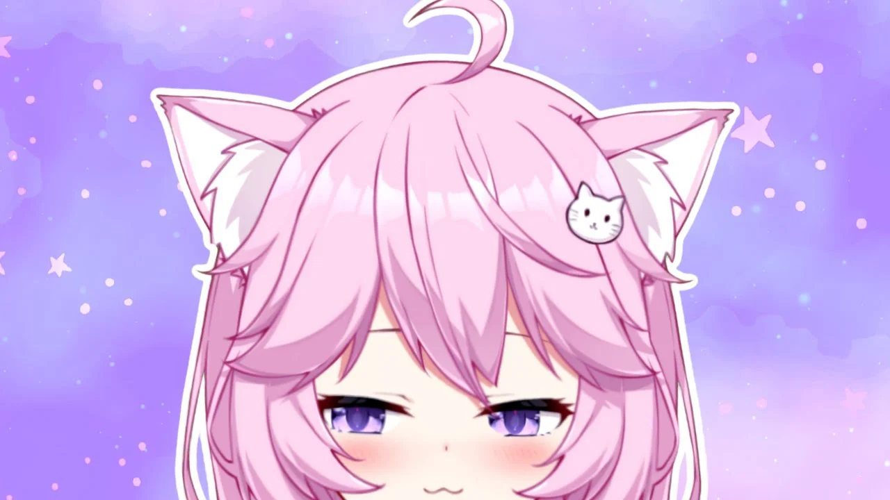 The Nyanners VTuber avatar, the pink-haired cat-girl model used by the streamer and voice actress.