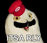 O RLY owl with fedora and mustache accessories.