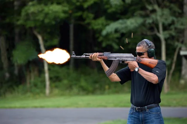 Weapon swap parody with AK-47.