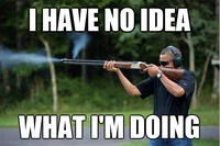 Classic image macro about Obama's skeet expertise.
