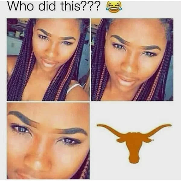 Perfect eyebrows on fleek four-panel meme.