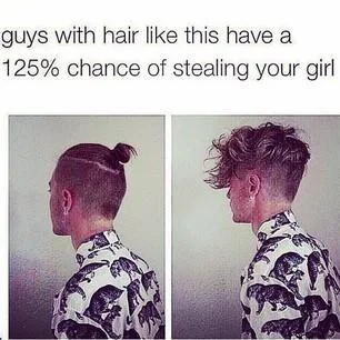 Hairstyle variation of steal yo girl theme.