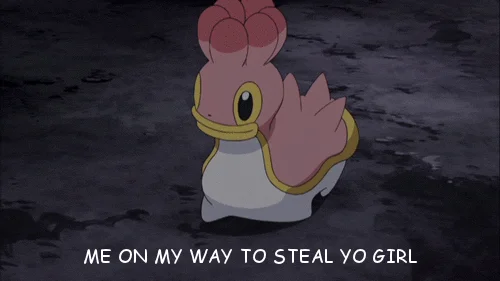 Pokemon dragon character steal yo girl meme.