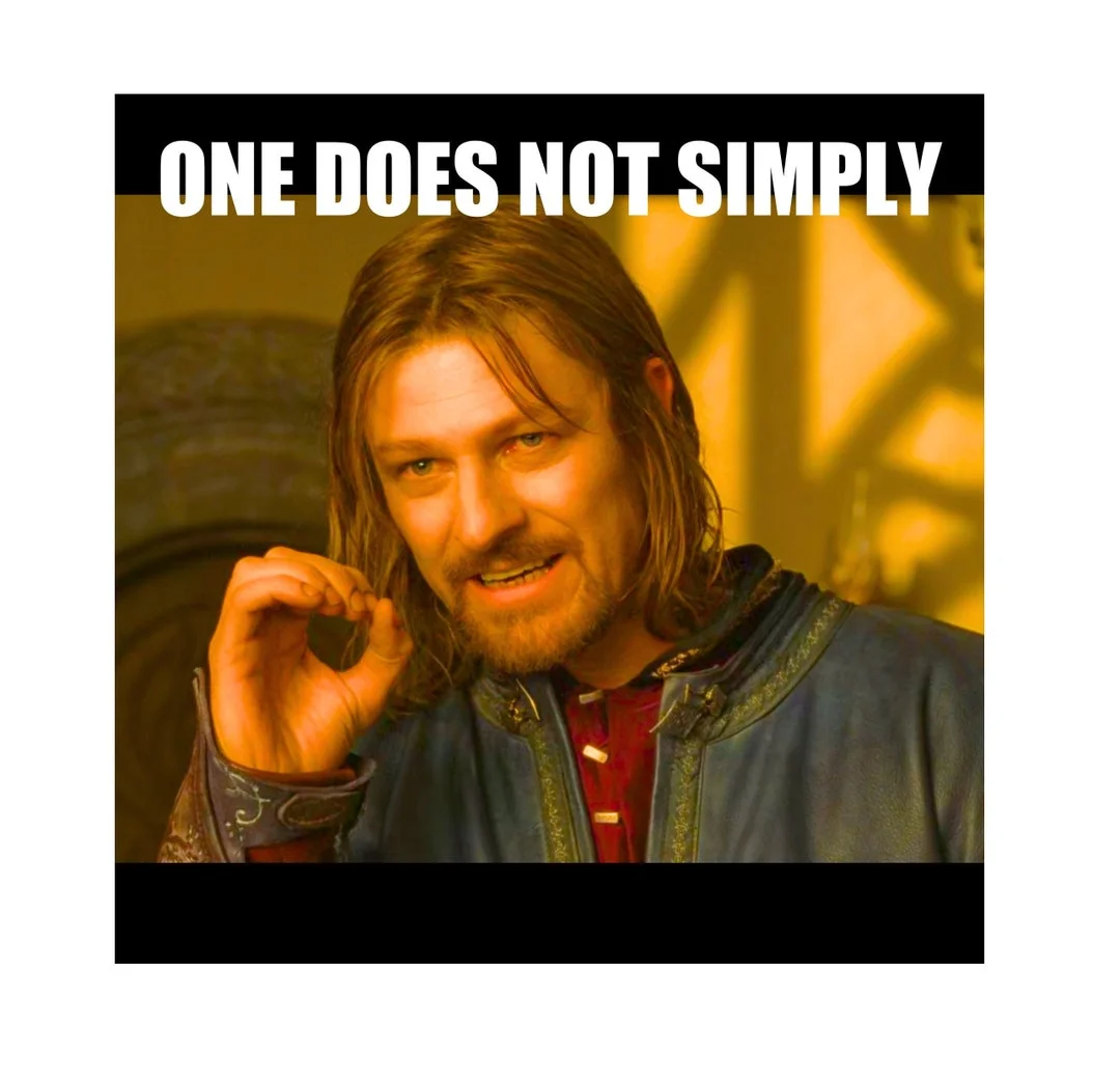 Original 'One Does Not Simply' Boromir meme.