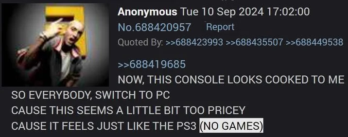 No games parenthetical callback meme.