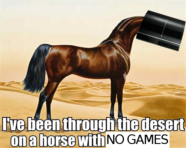 Horse desert parody of song lyric meme.