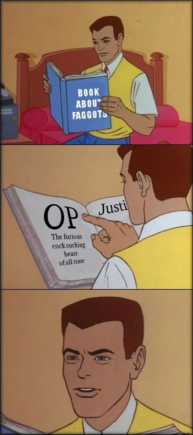 The complete Spider-Man 'Book About Faggots' comic — arguably the definitive image macro for 'OP is a faggot'.