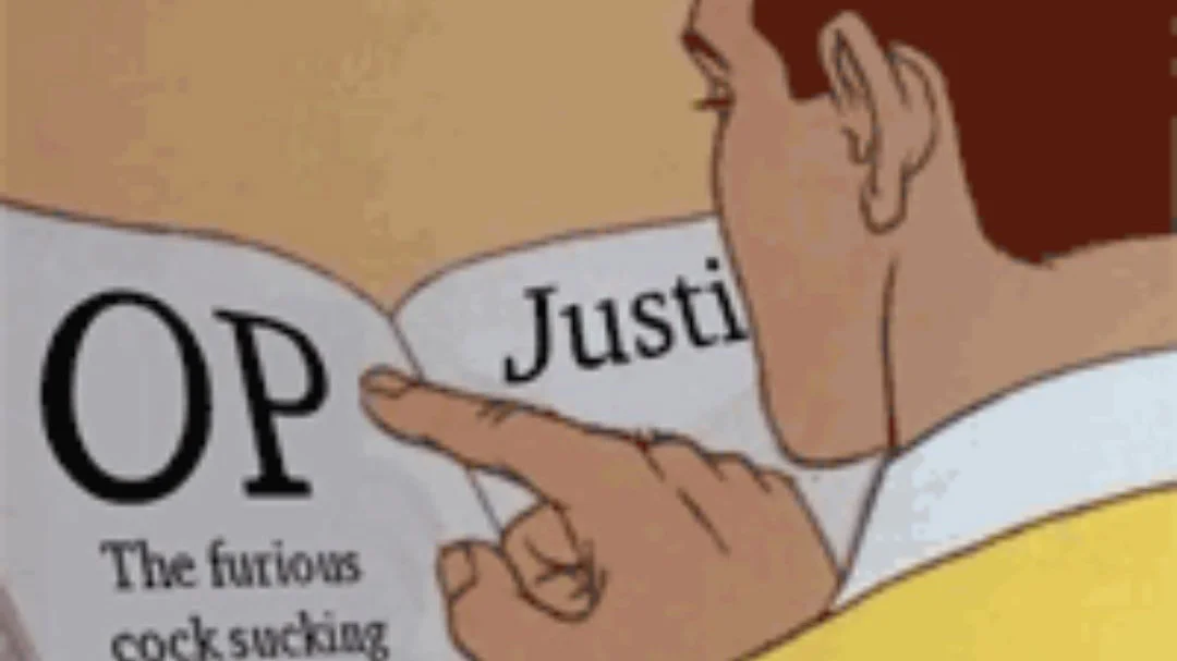 The iconic Spider-Man 'book about faggots' panel, cropped to show OP's definition — a shorthand image used across 4chan to reinforce that 'OP is a faggot'.