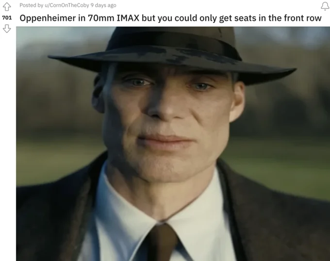 Reddit hypothetical front row scenario.