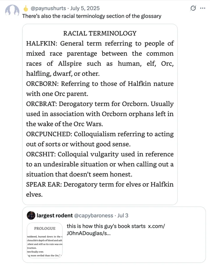 Absurd fantasy slur terminology section.