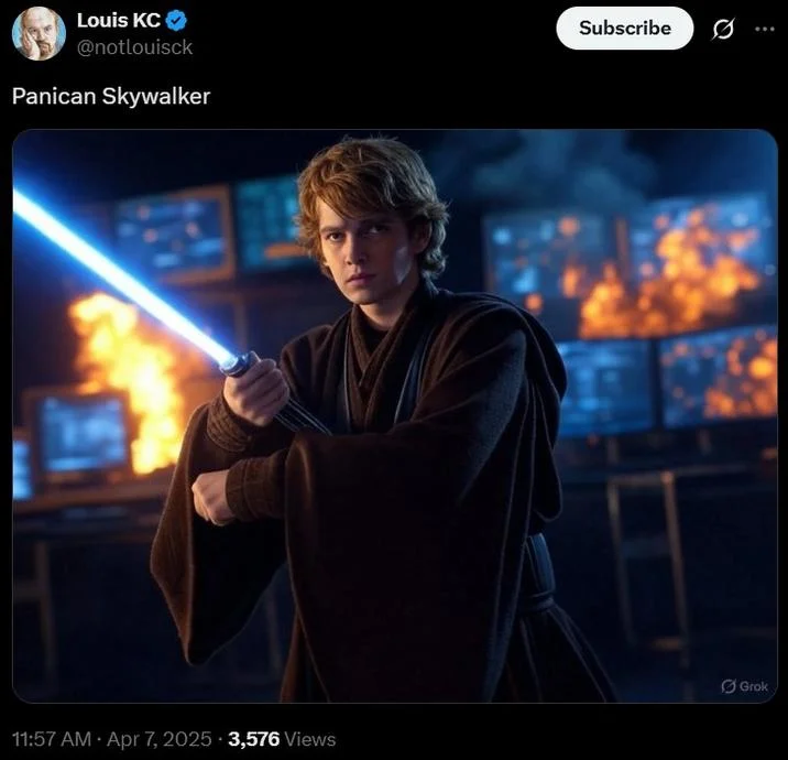 Star Wars meets the political meme trend.