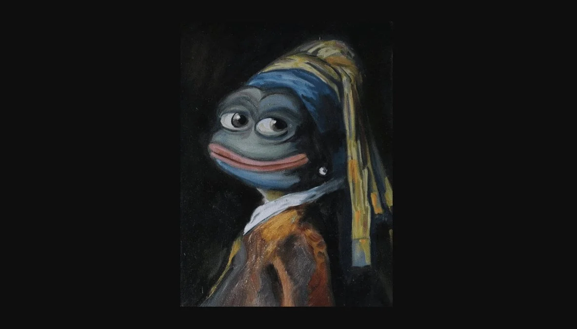 Pepe reimagined as a classical masterpiece.