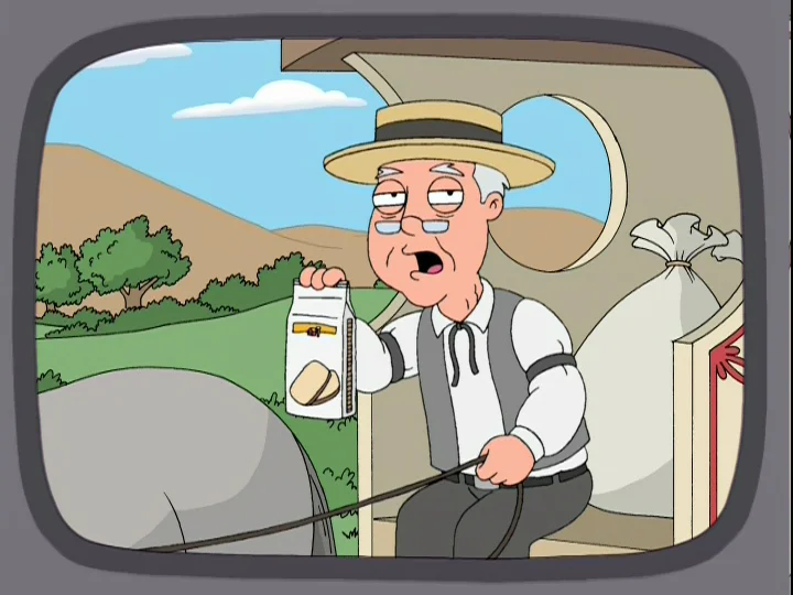 The original Pepperidge Farm character from Family Guy that spawned the meme format.