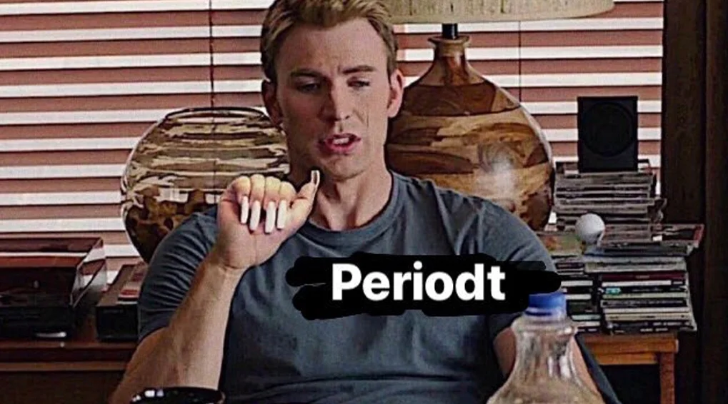 The standard periodt meme template.