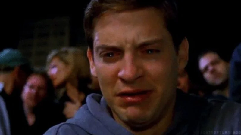 The primary Peter Parker crying template.