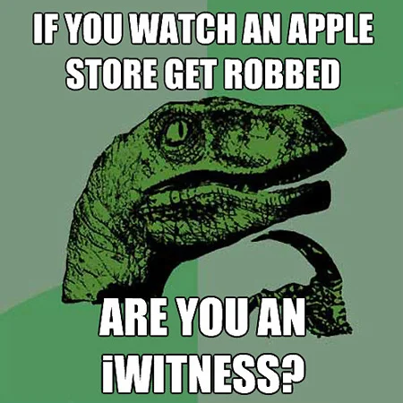 Apple brand naming humor combined.