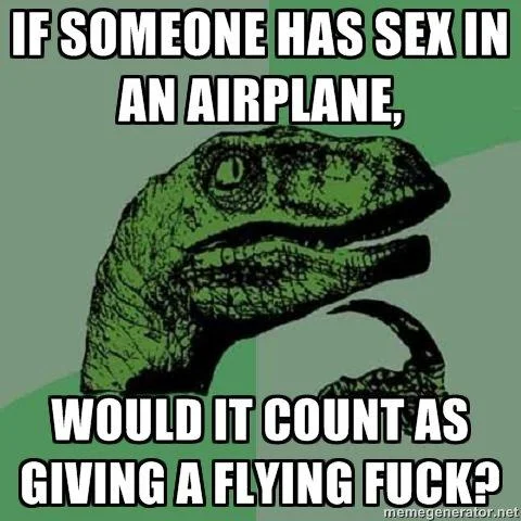 Sexual wordplay with crude humor.