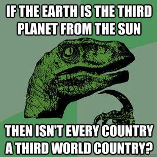 Geographic wordplay on terminology.