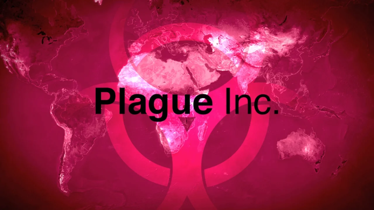 Title screen from the mobile strategy game Plague Inc., the source of the popular pandemic-simulation meme.