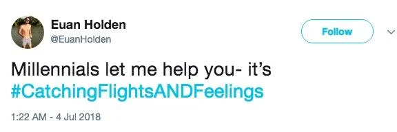 The viral hashtag summing it up.