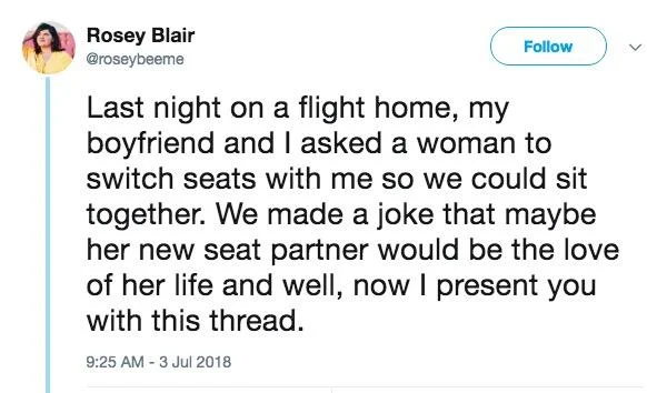 The original tweet that started it all.