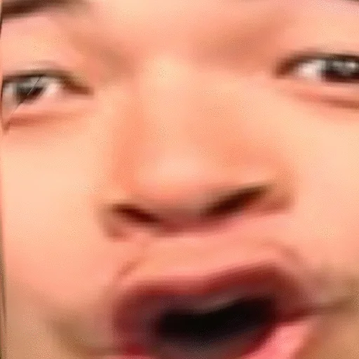 A zoomed-in animated variant of the Pogu emote, exaggerating the shocked expression for use as a reaction GIF.