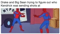 Hip-hop drama expressed through meme.