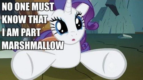 Rarity's marshmallow secret revealed.