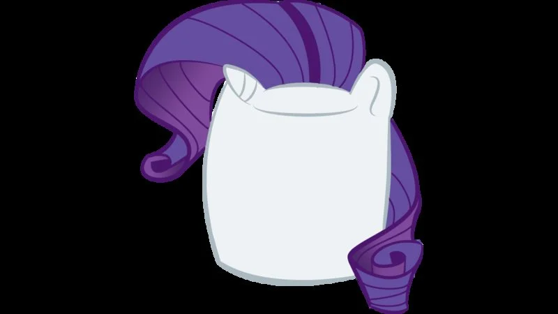 The definitive Rarity marshmallow meme.