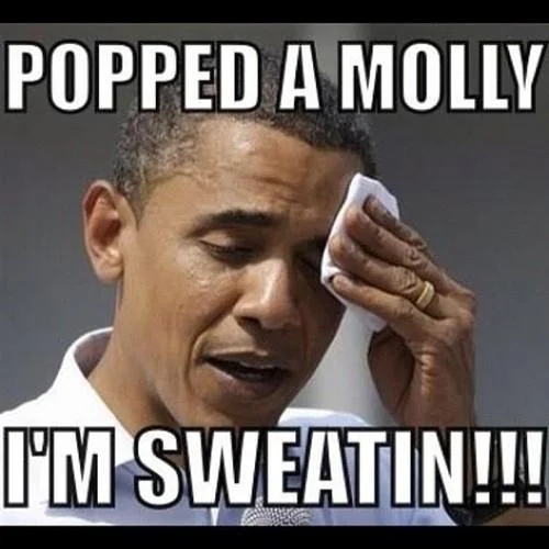 Obama's uncomfortable sweating moment.