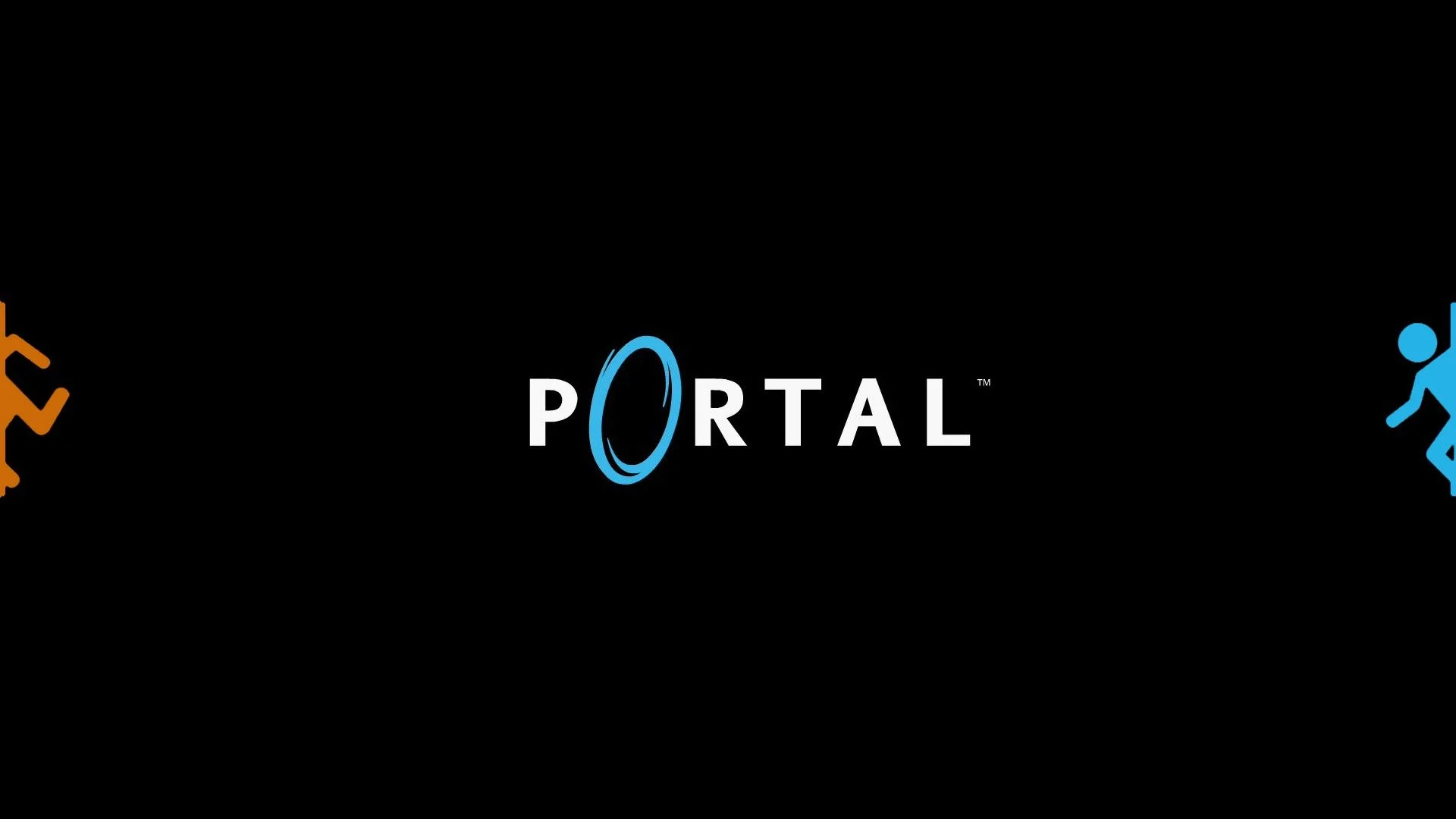 The Portal series logo alongside the iconic orange and blue portal test subject icons.
