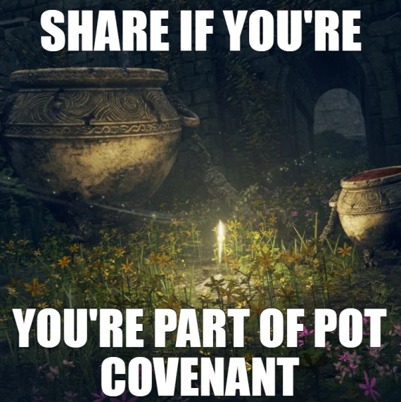 The popular pot covenant meme.