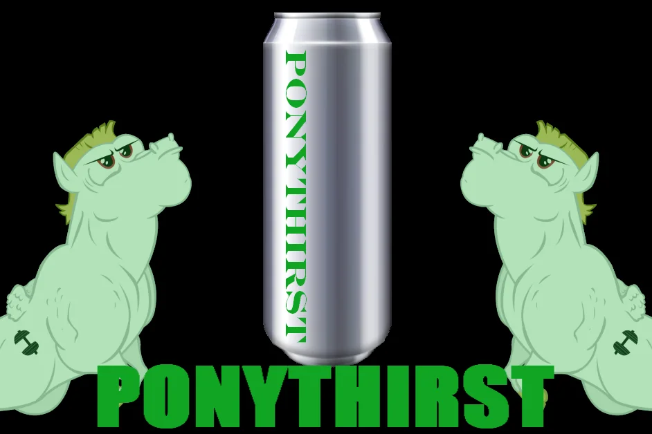 A My Little Pony-themed 'Ponythirst' remix of the Powerthirst artwork.