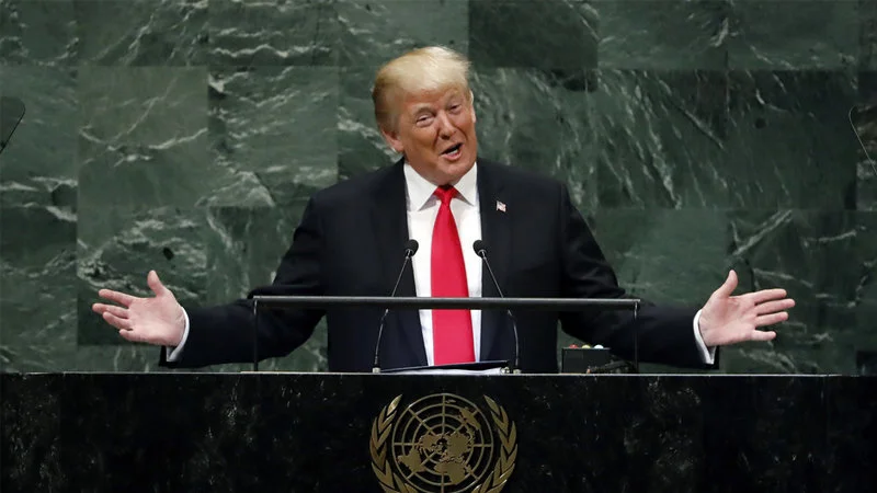 The iconic UN General Assembly speech moment.