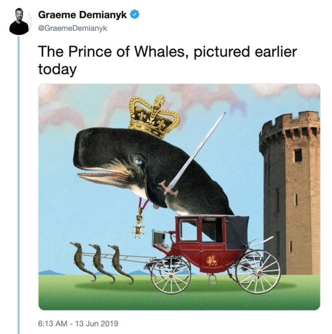 Jon Sharman's viral photoshop reimagined Prince Charles as Aquaman, a fitting Prince of the Whales.