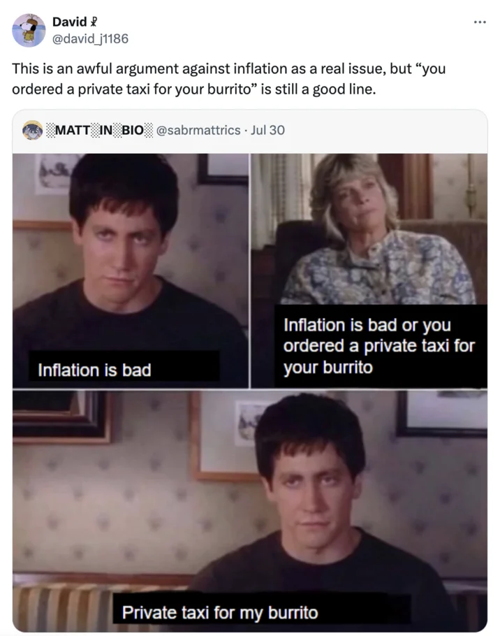 The meme used as argument counterpoint.