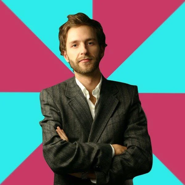 The blank image macro template used to create Privilege Denying Dude variations, featuring the character on the iconic pinwheel background.