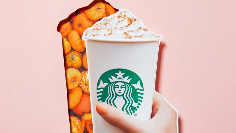 The Starbucks Pumpkin Spice Latte, the iconic seasonal drink that launched the pumpkin spice craze.