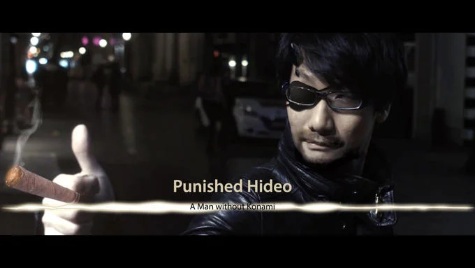Punished Hideo referencing Kojima's split from Konami.
